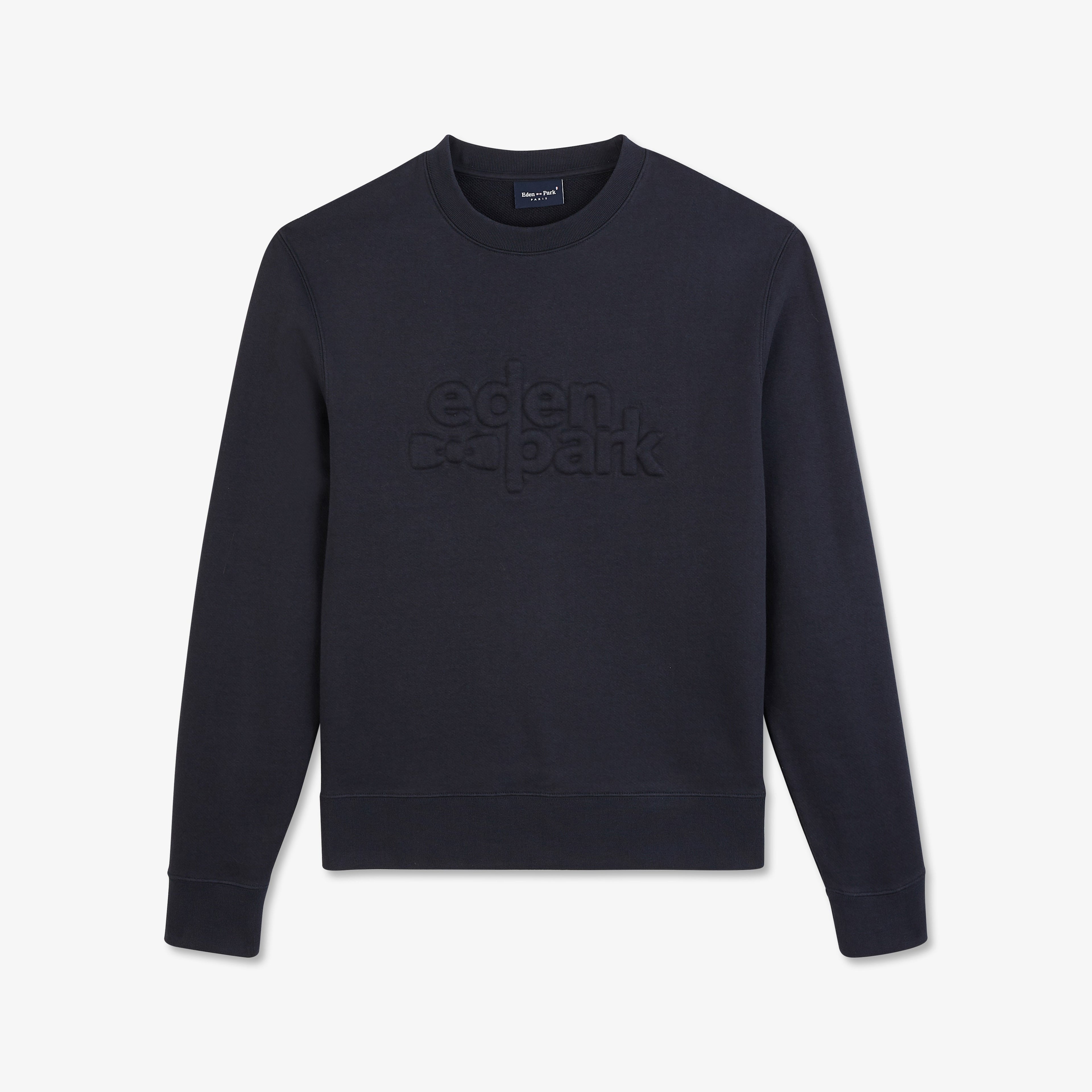 Navy Blue Sweatshirt With Embossed Logo Eden Park