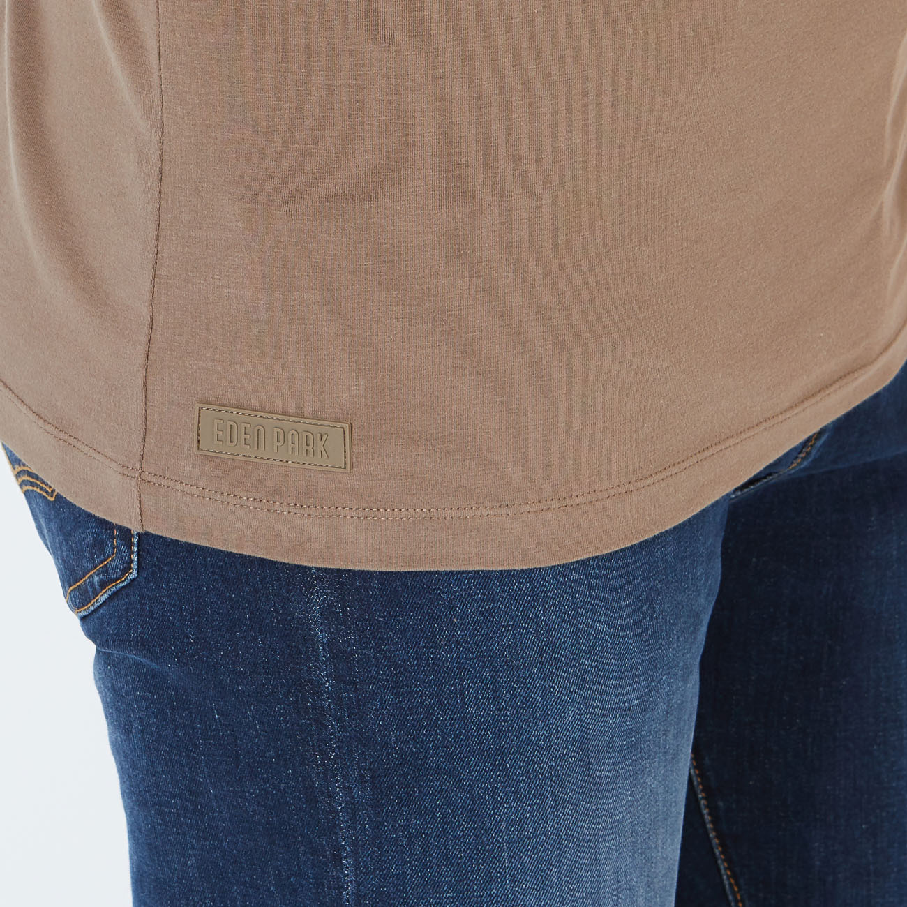 Beige Short-Sleeved T-Shirt Eden Park