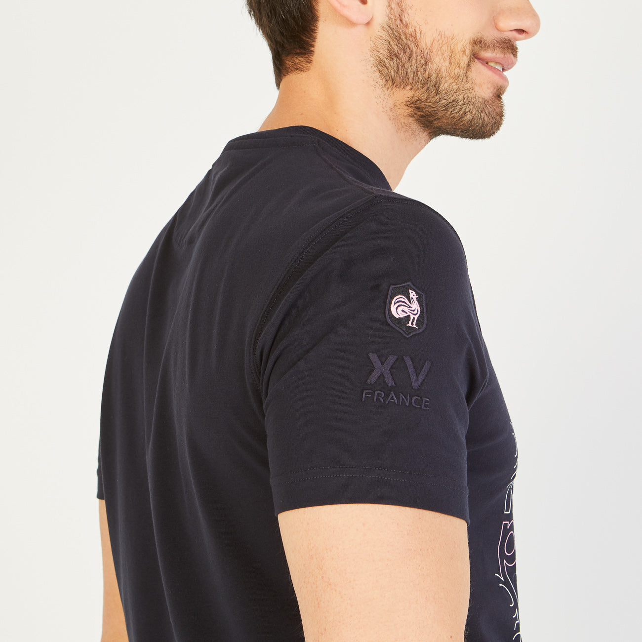 Navy Blue T-Shirt With Xv De France Screen Print Eden Park
