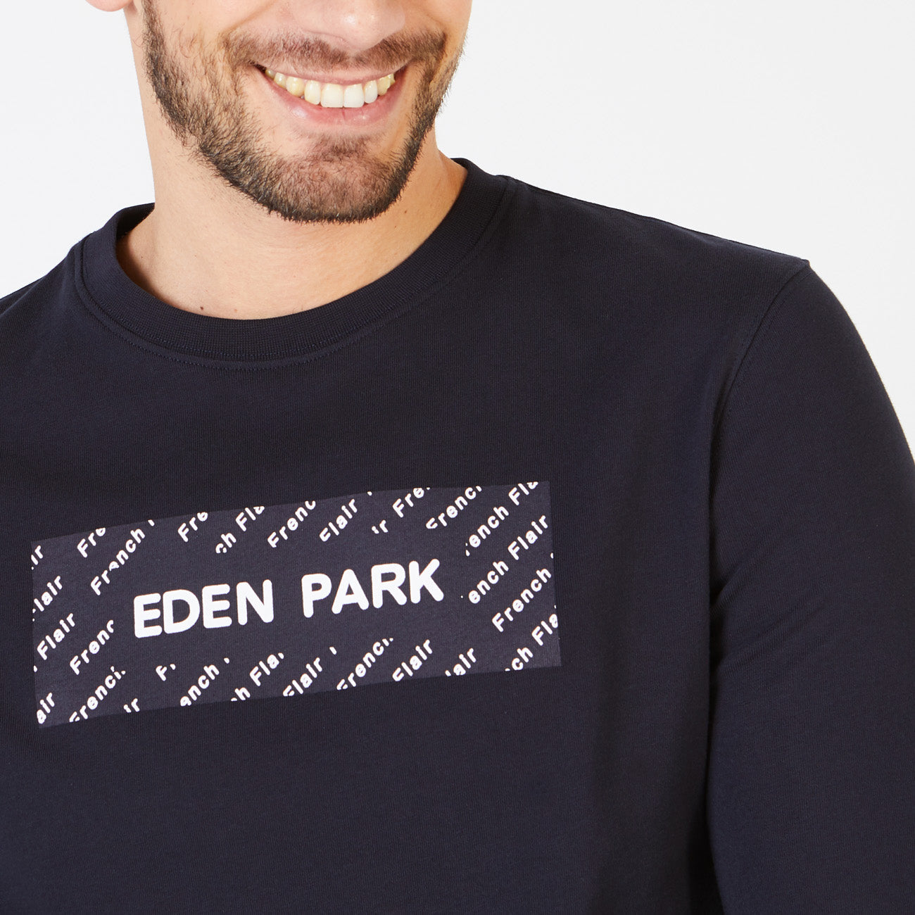 Plain Long-Sleeved T-Shirt With Screen Print Eden Park