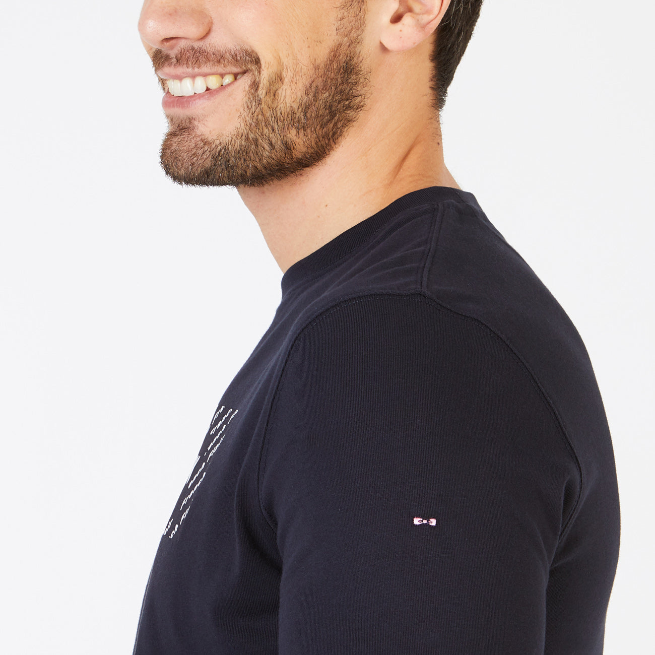 Plain Long-Sleeved T-Shirt With Screen Print Eden Park