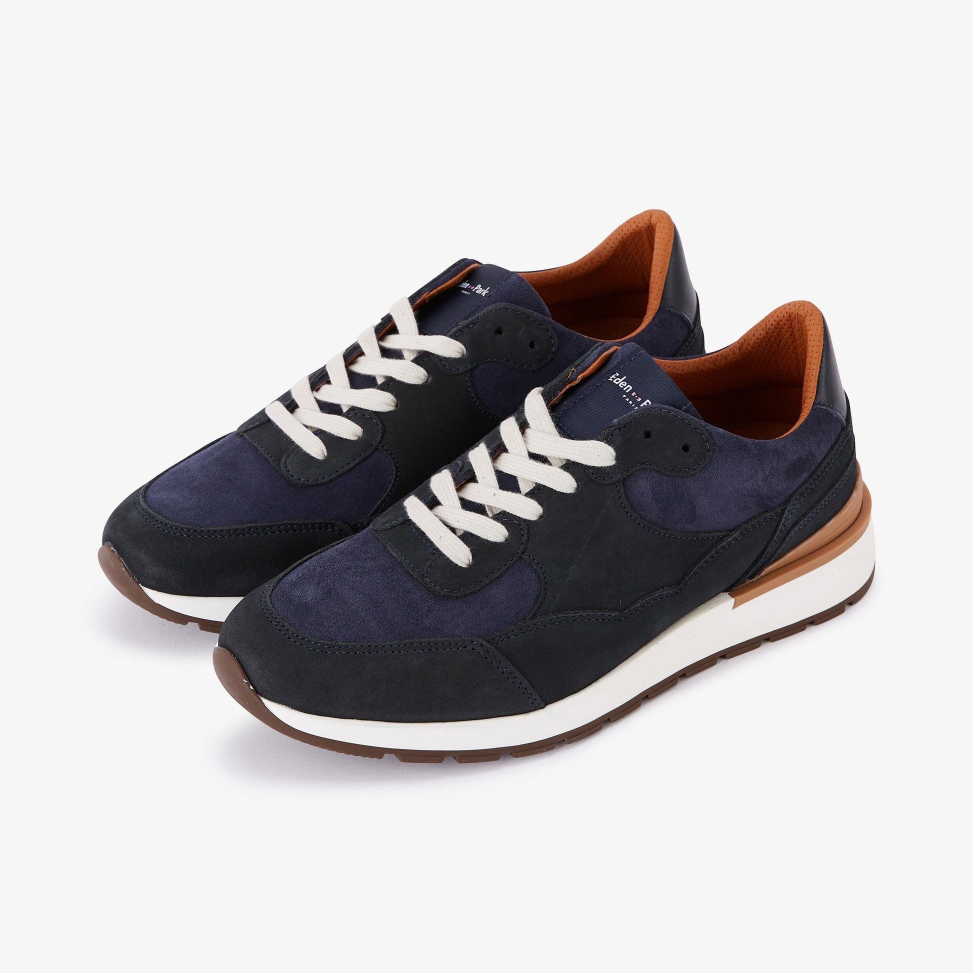 Dark Blue Tricolour Leather Trainers_H23CHSTE0008_BLF4_02