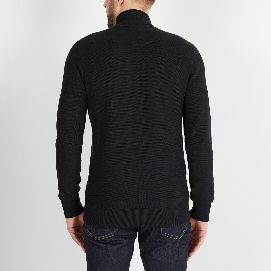 Beige Zip Cardigan In Decorative Cable Knit_H23MAICA0007_NO_02