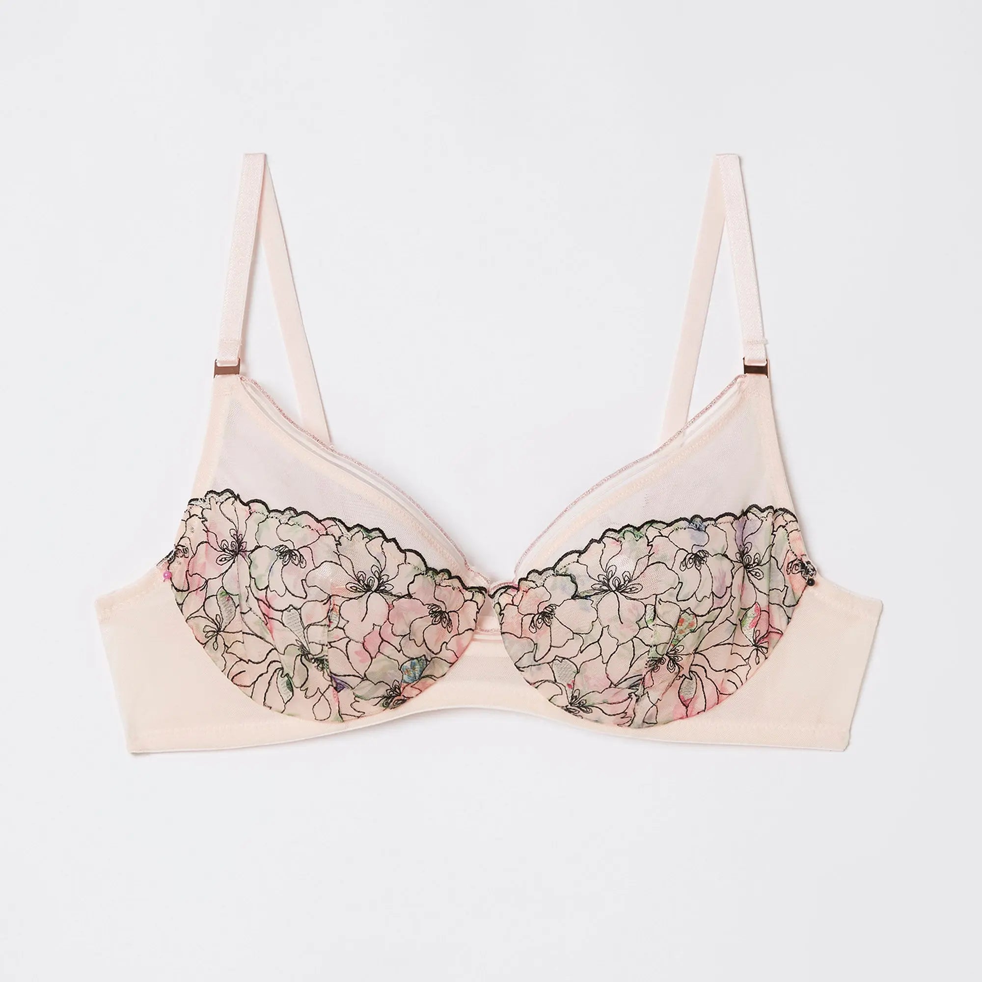 Printed Balcony Bra In Different Cup Sizes - BEVAVA