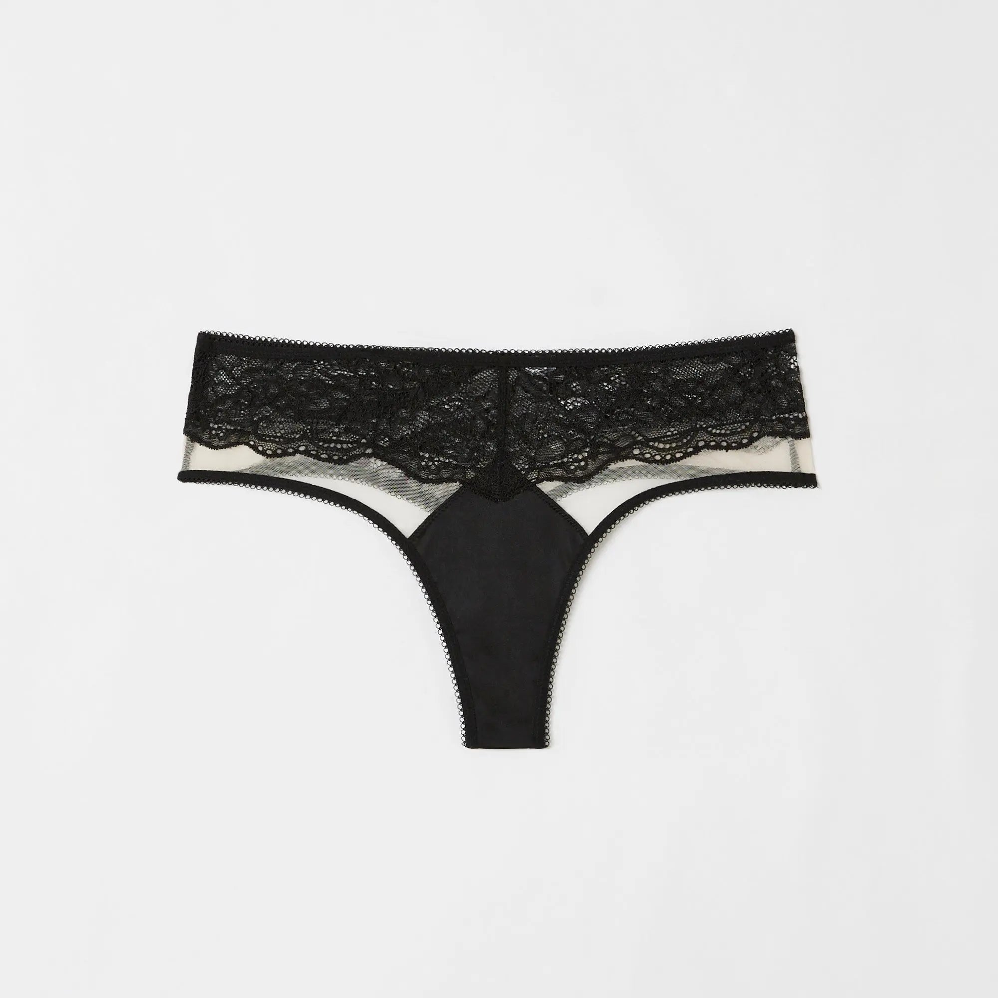 Powder Pink G-String French Knickers - BEVAVA