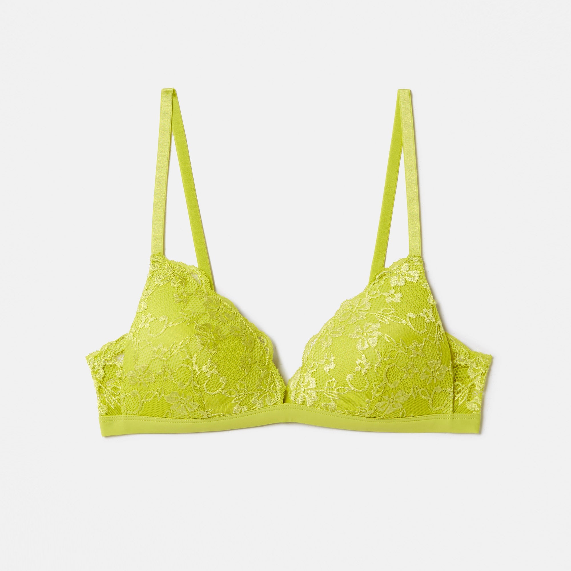 Lime Padded Triangle Push Up Bra Yamamay