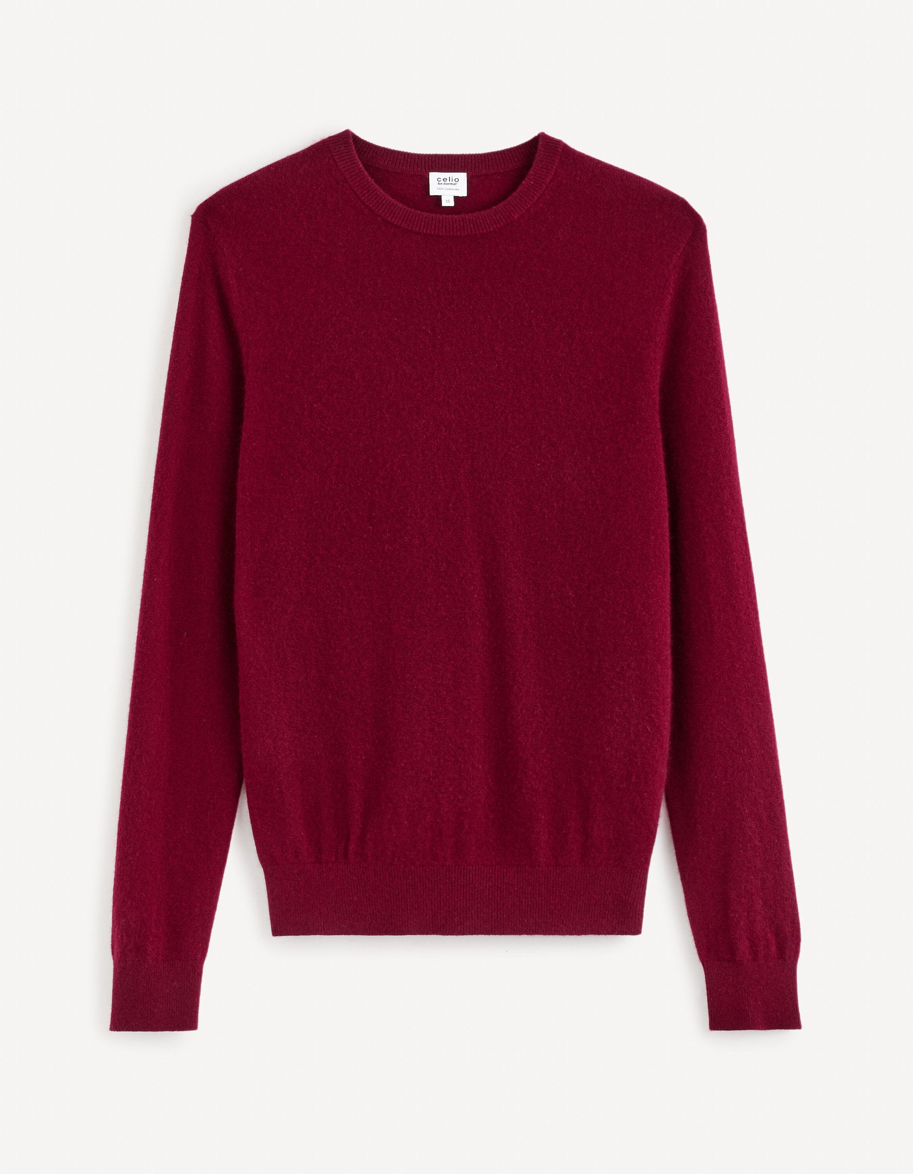 Round Neck Sweater 100% Cashmere_JECLOUD_BURGUNDY_01