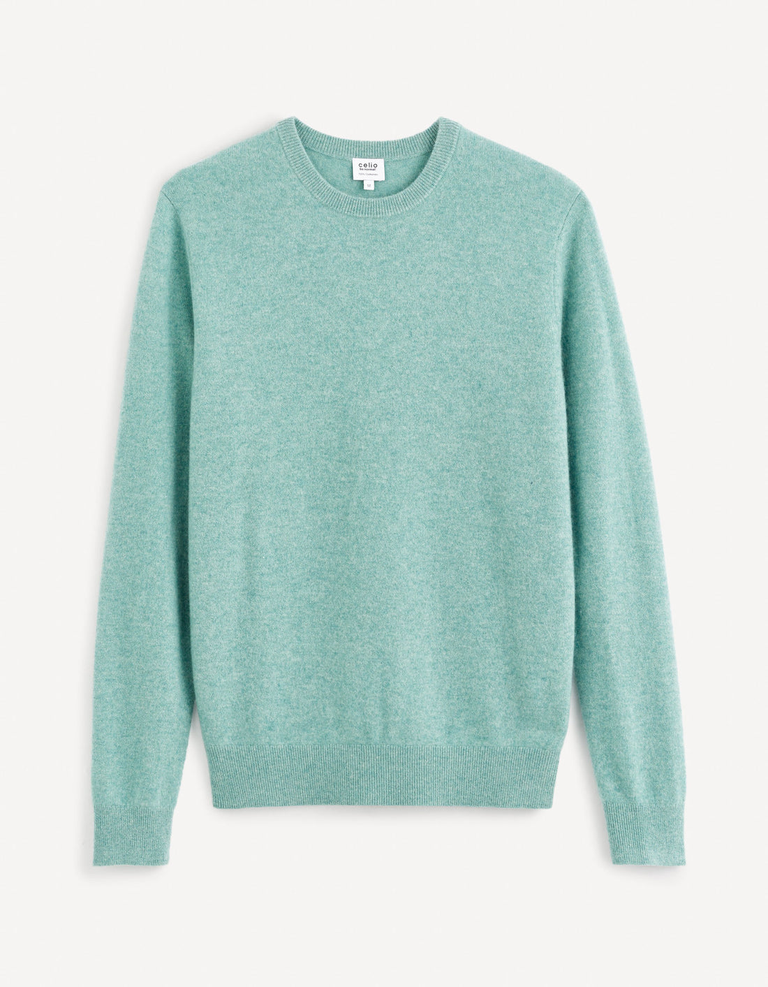Round Neck Sweater 100% Cashmere_JECLOUD_GREEN MEL_02