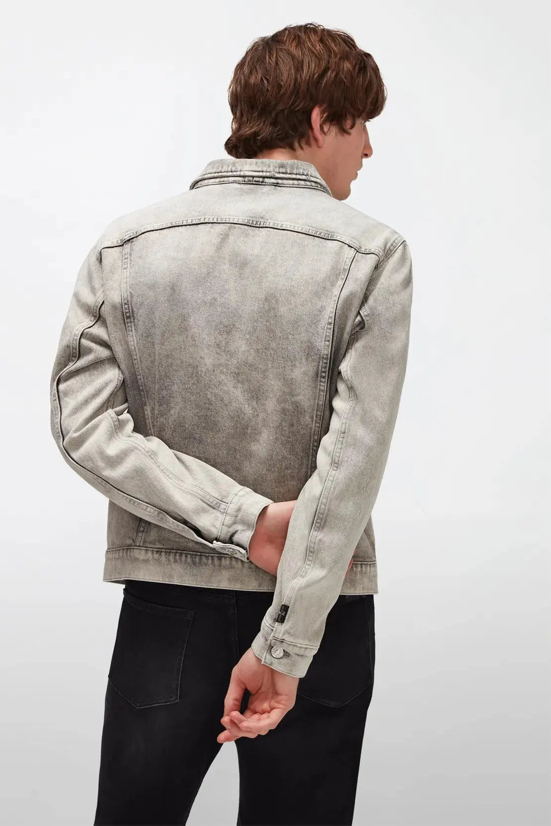 Trucker Pleated Jacket Fog Grey - BEVAVA