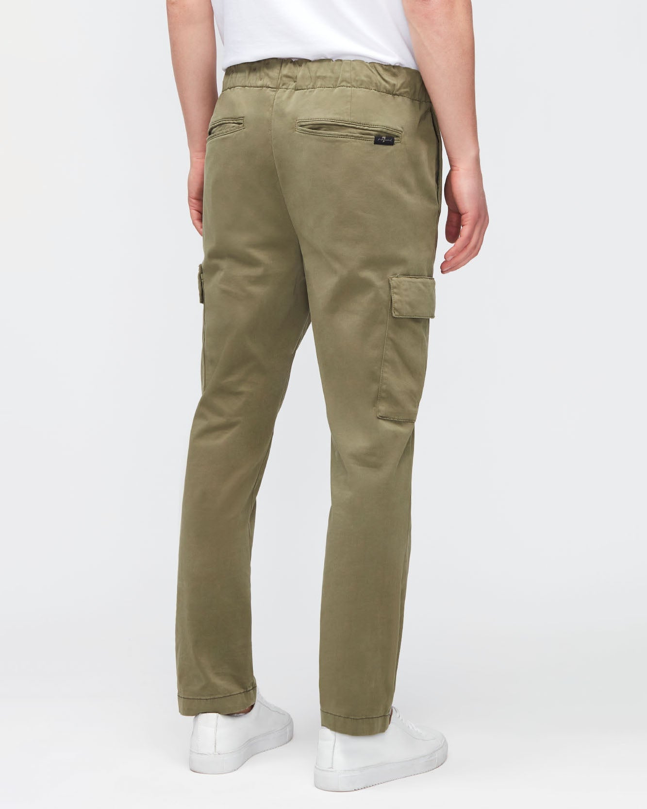 Kaki Cargo Jogger Luxe Performance Sateen Olive Green 7 For All Mankind