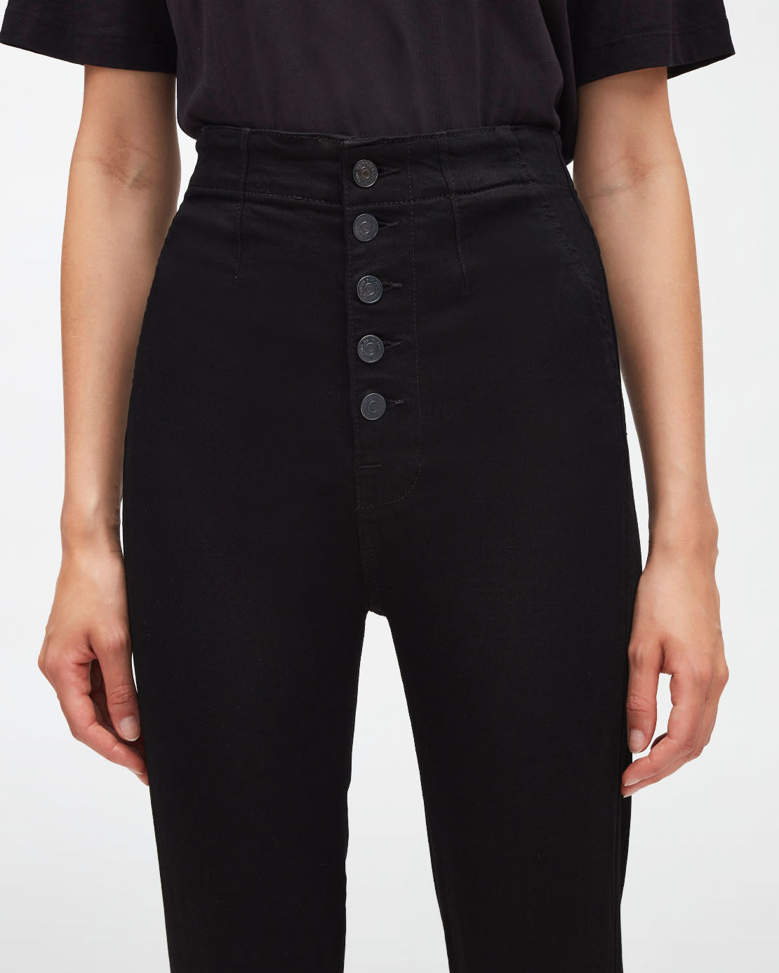 Black Sasha Slim Illusion Luxe Jet Black 7 For All Mankind