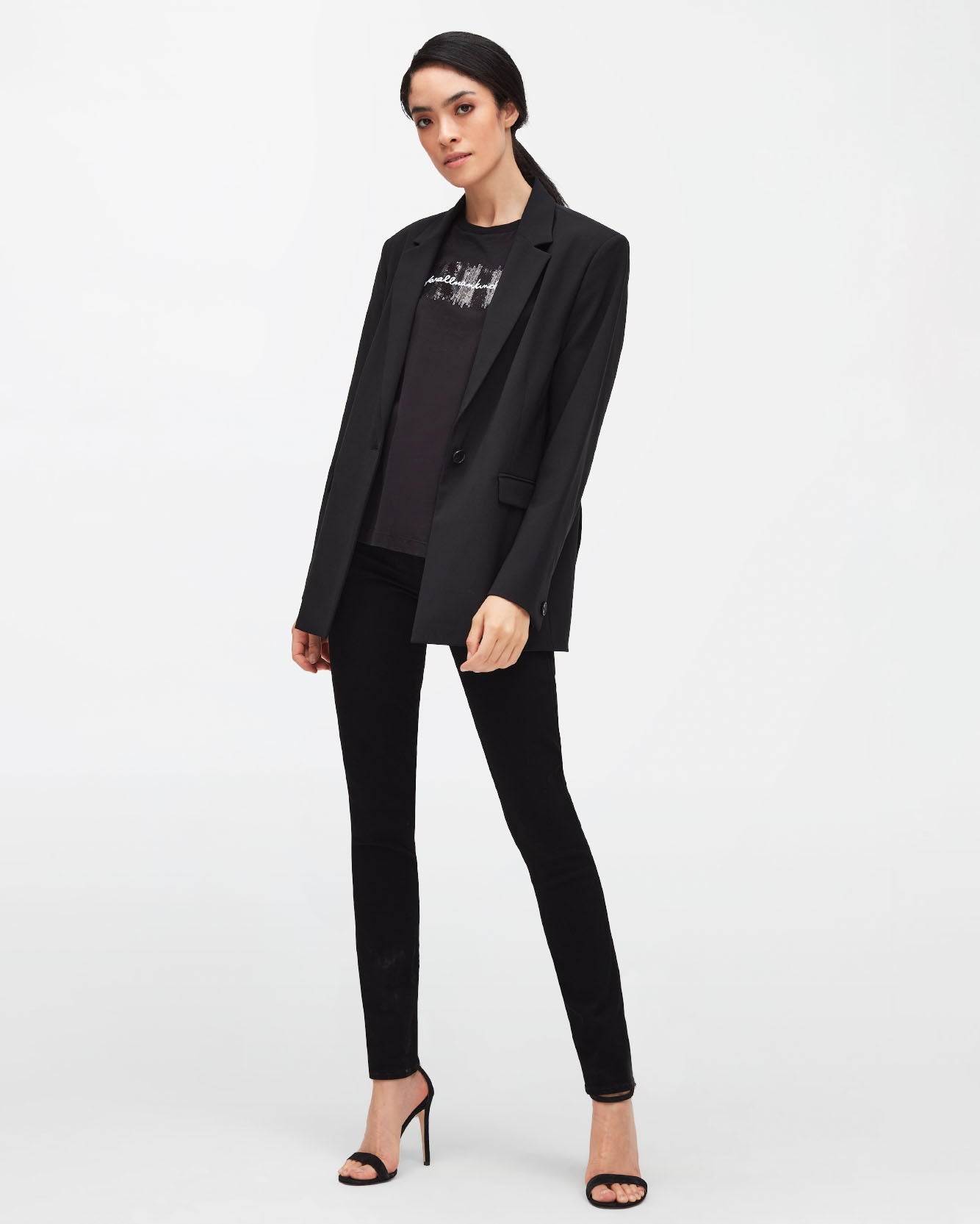 Black Sasha Slim Illusion Luxe Jet Black 7 For All Mankind