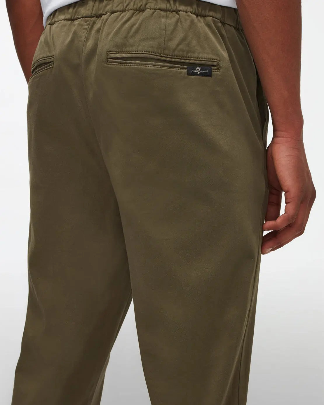Jogger Chino Luxe Performance Sateen Olive - BEVAVA