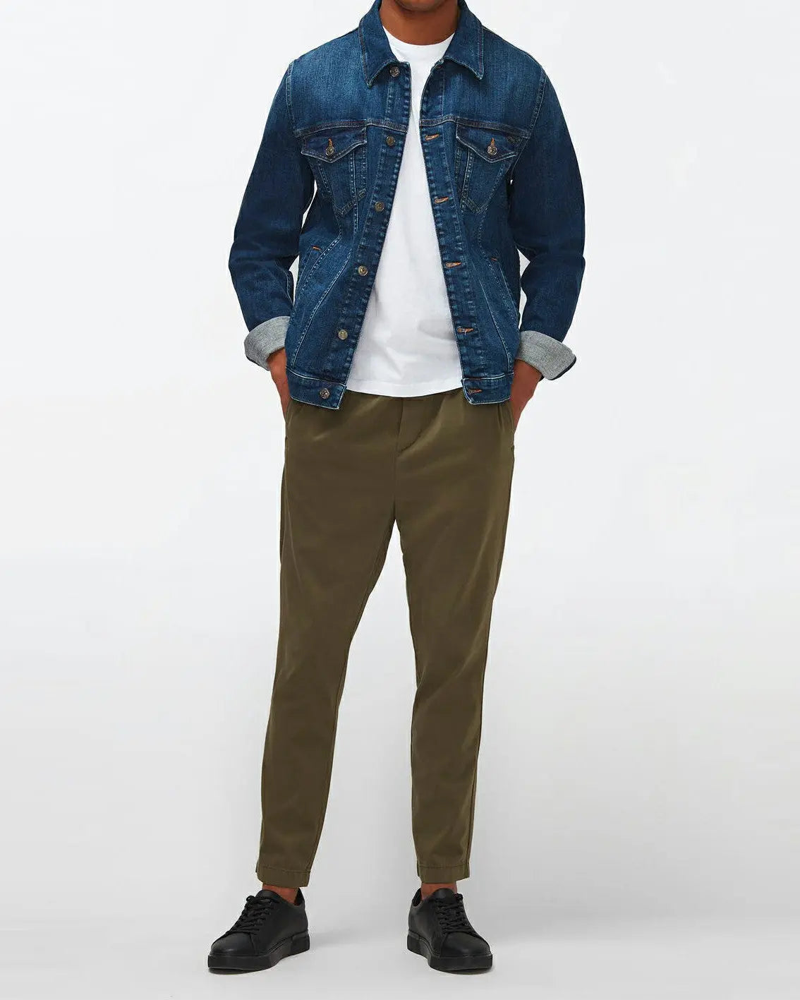 Jogger Chino Luxe Performance Sateen Olive - BEVAVA