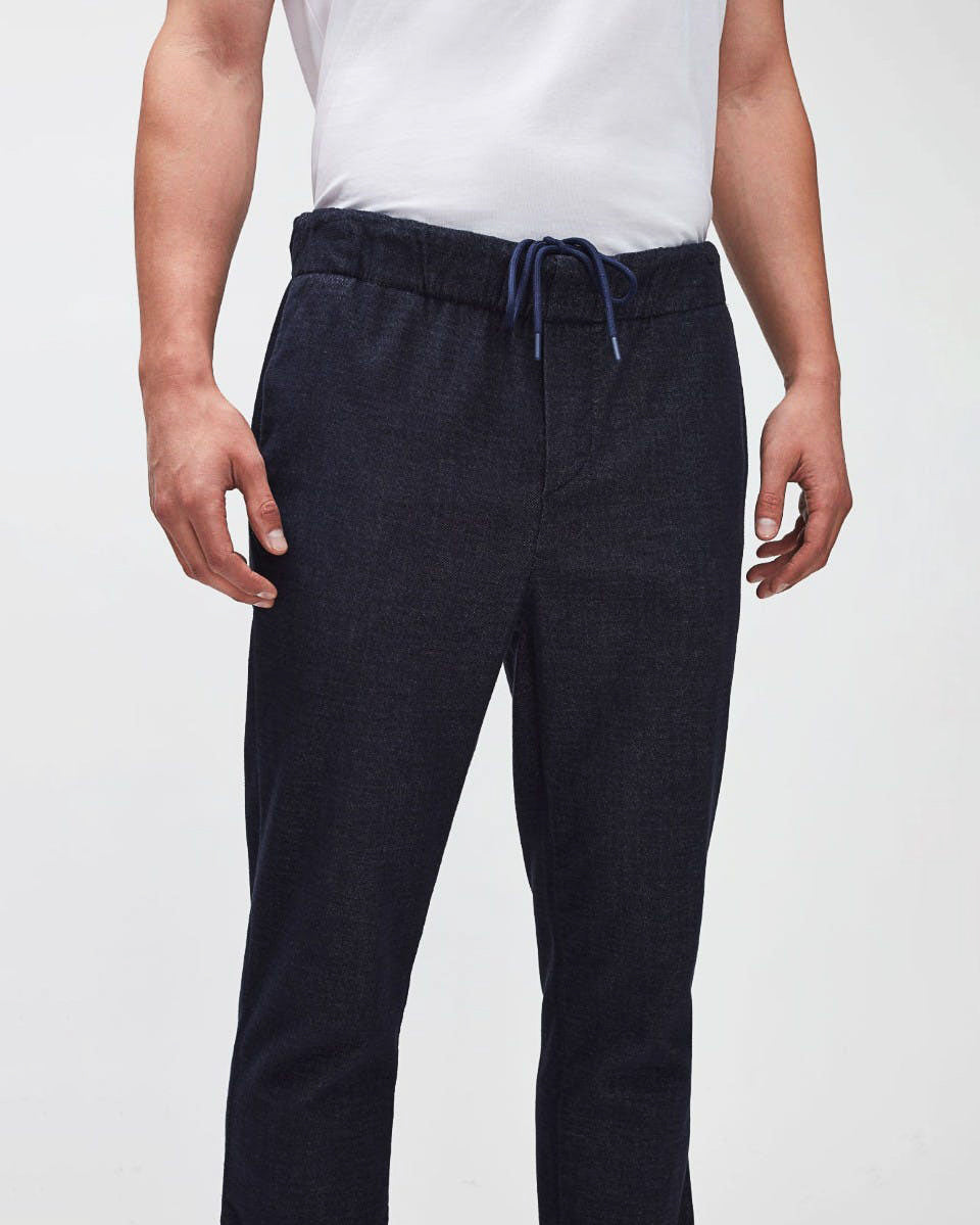 Dark Blue Jogger Chino Cotton Wool Midnight 7 For All Mankind