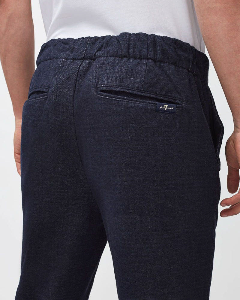 Dark Blue Jogger Chino Cotton Wool Midnight 7 For All Mankind