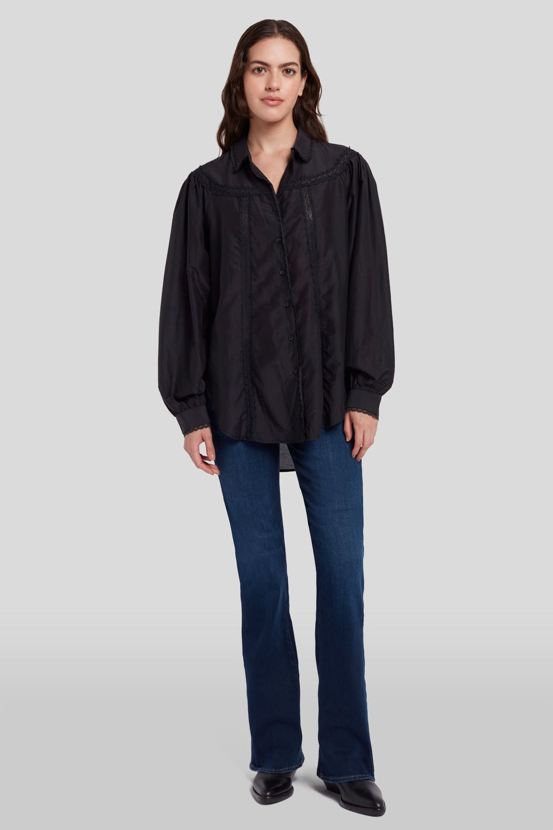 Ls Lace Trim Blouse Cotton Silk Black_JSCL5660BK_BK_02