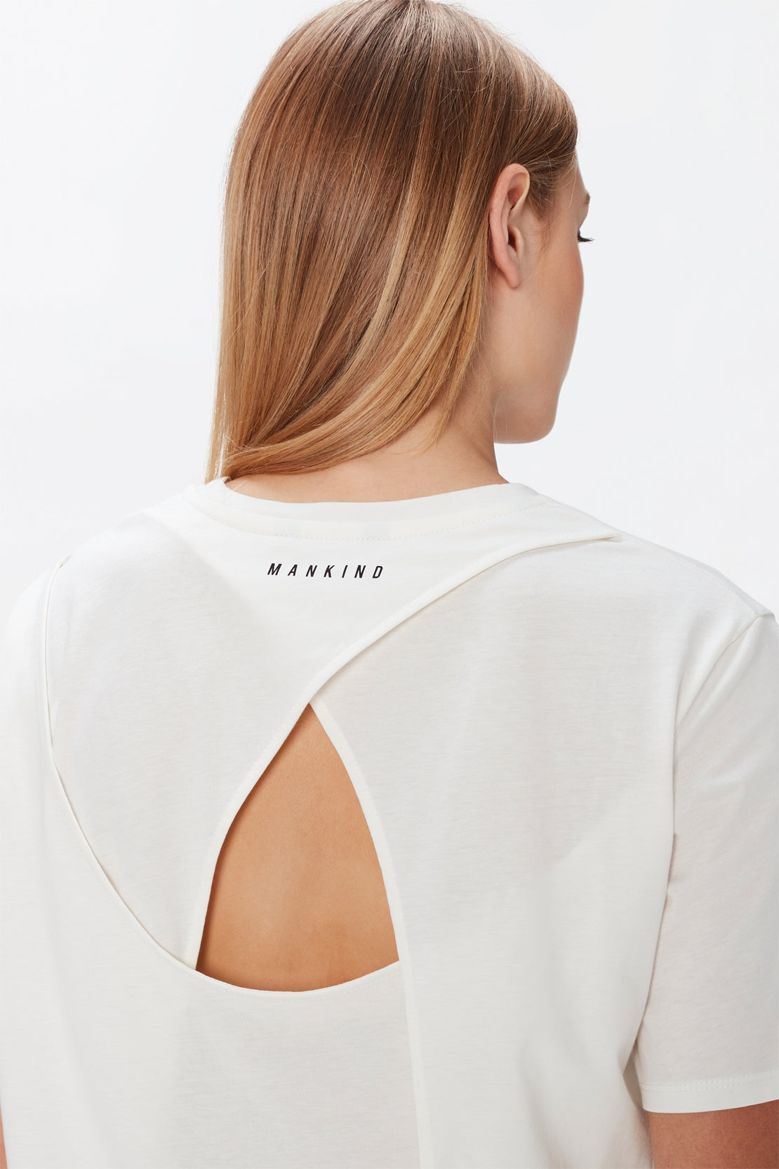 Cross Back Tee Cotton Milk 7 For All Mankind