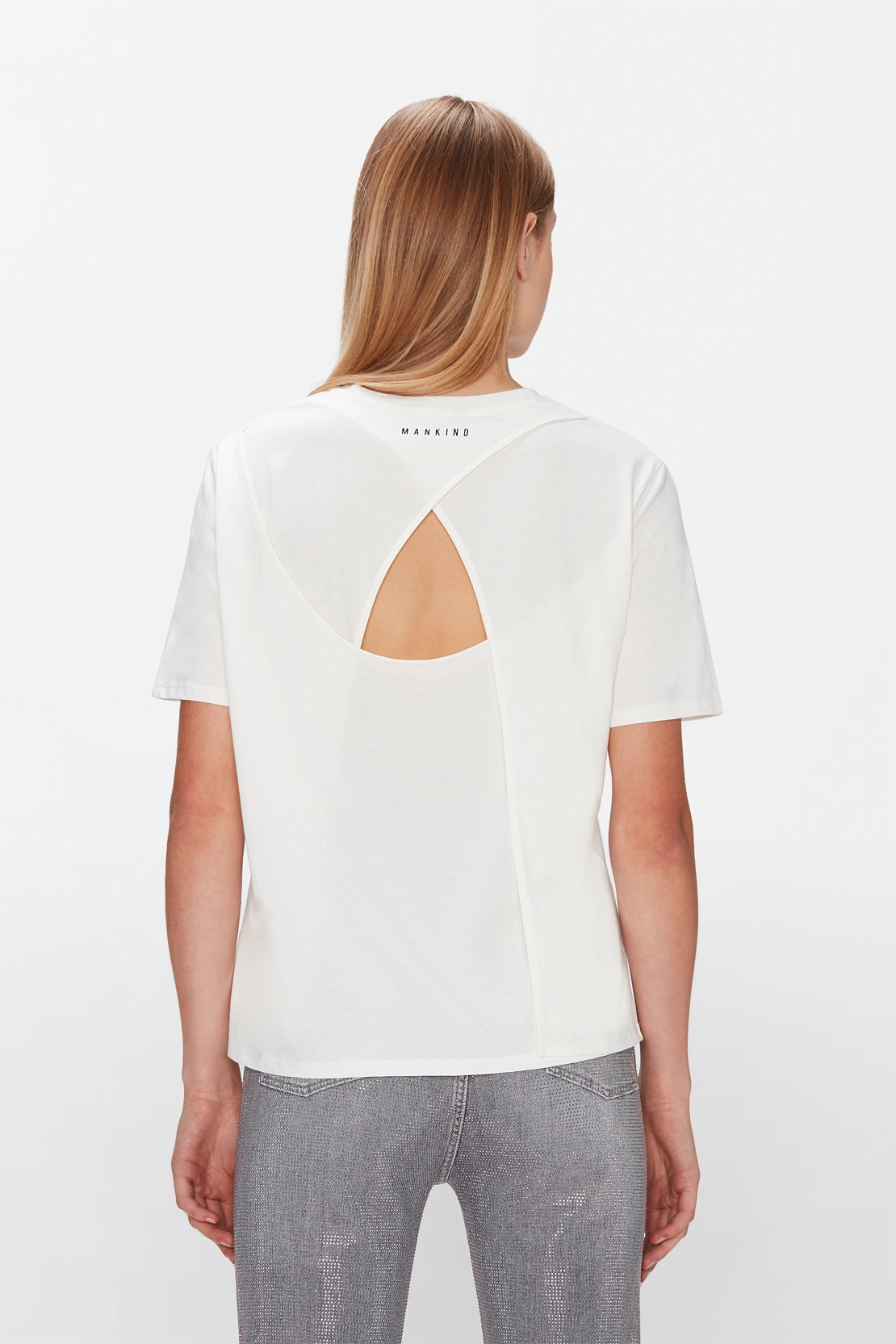 Cross Back Tee Cotton Milk 7 For All Mankind