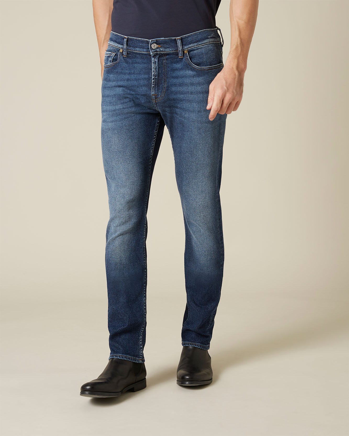 Middle Blue RONNIE LUXE VINTAGE DEFENCE BLUE 7 For All Mankind