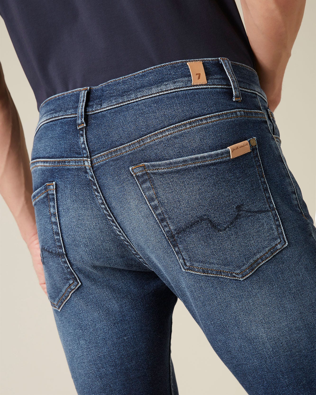 Middle Blue RONNIE LUXE VINTAGE DEFENCE BLUE 7 For All Mankind