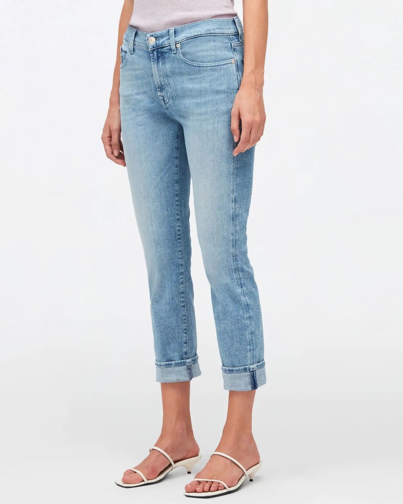 Light Blue Relaxed Skinny Slim Illusion Blissful - BEVAVA