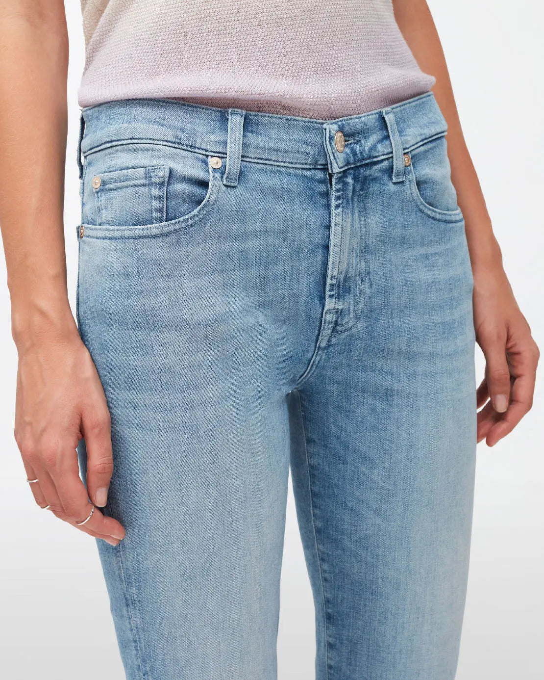 Light Blue Relaxed Skinny Slim Illusion Blissful - BEVAVA