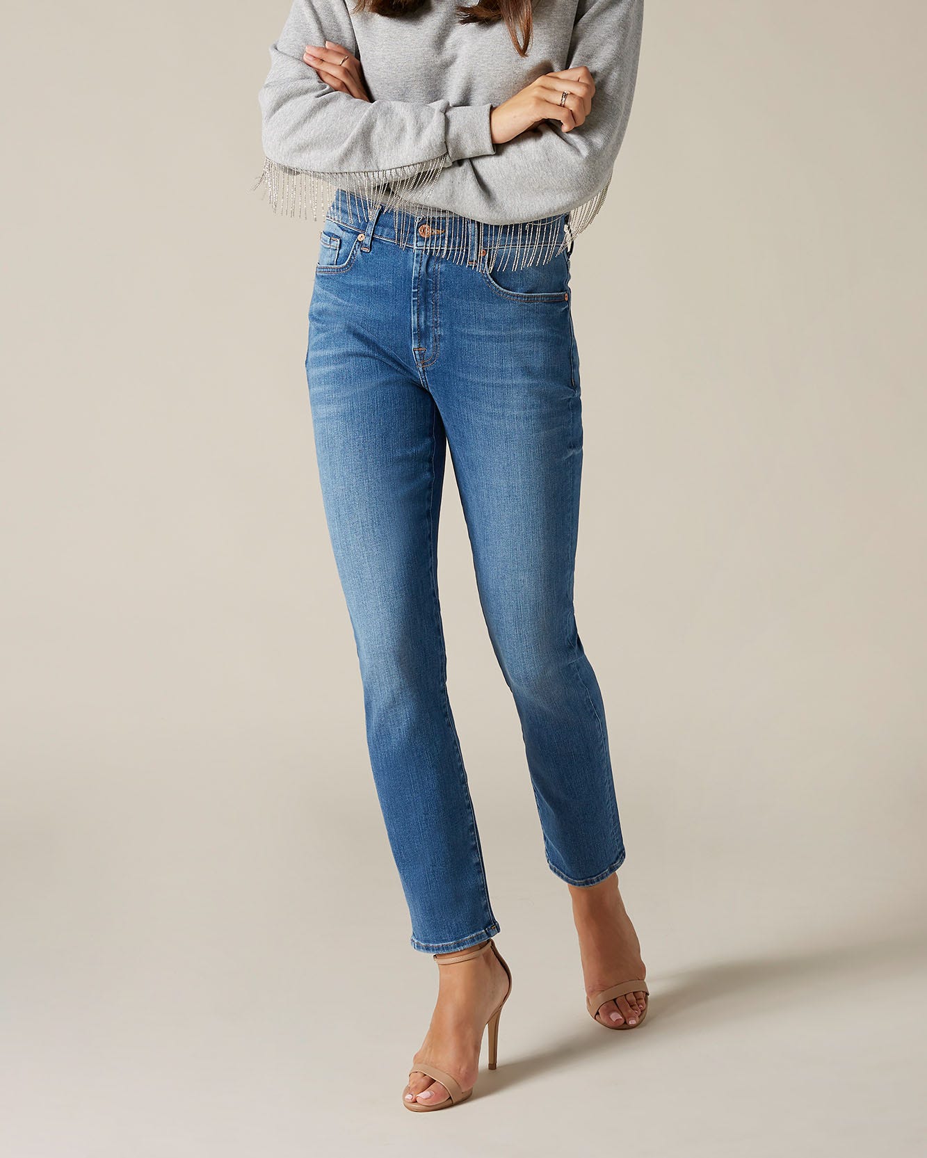 Light Blue RELAXED SKINNY Slim Illusion Posessed 7 For All Mankind