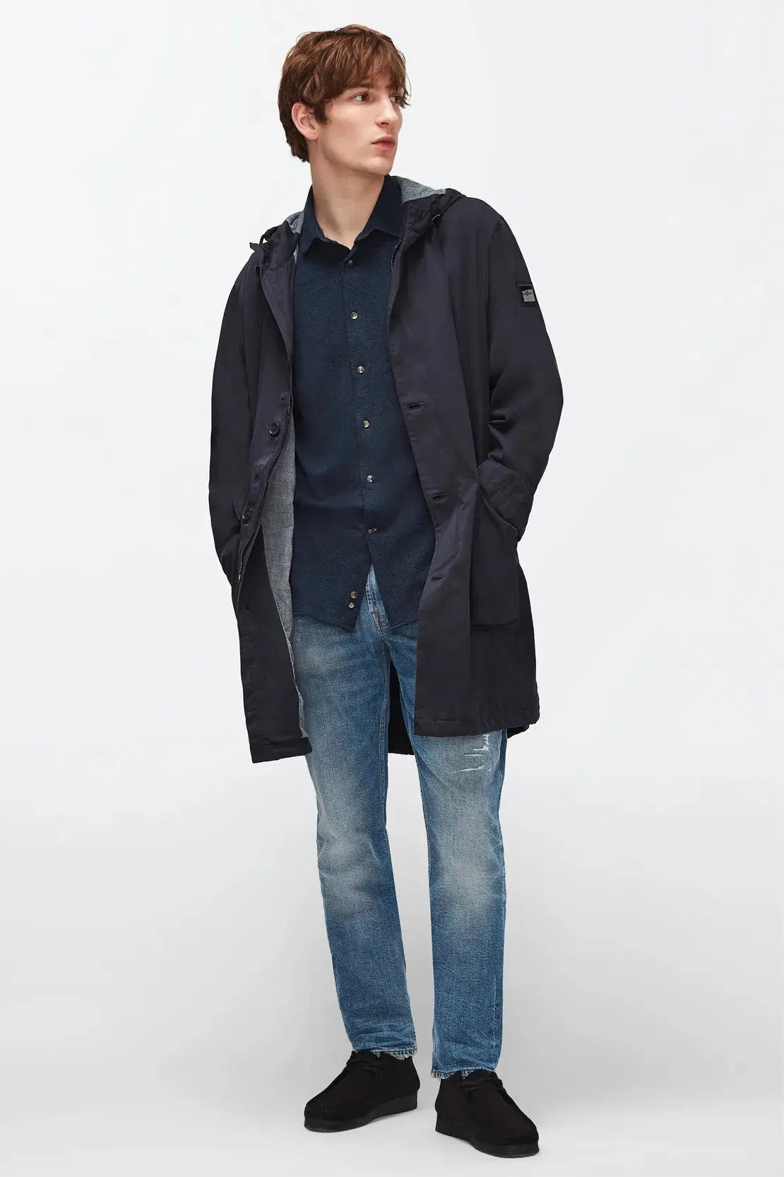 Parka Coat Cotton Navy - BEVAVA