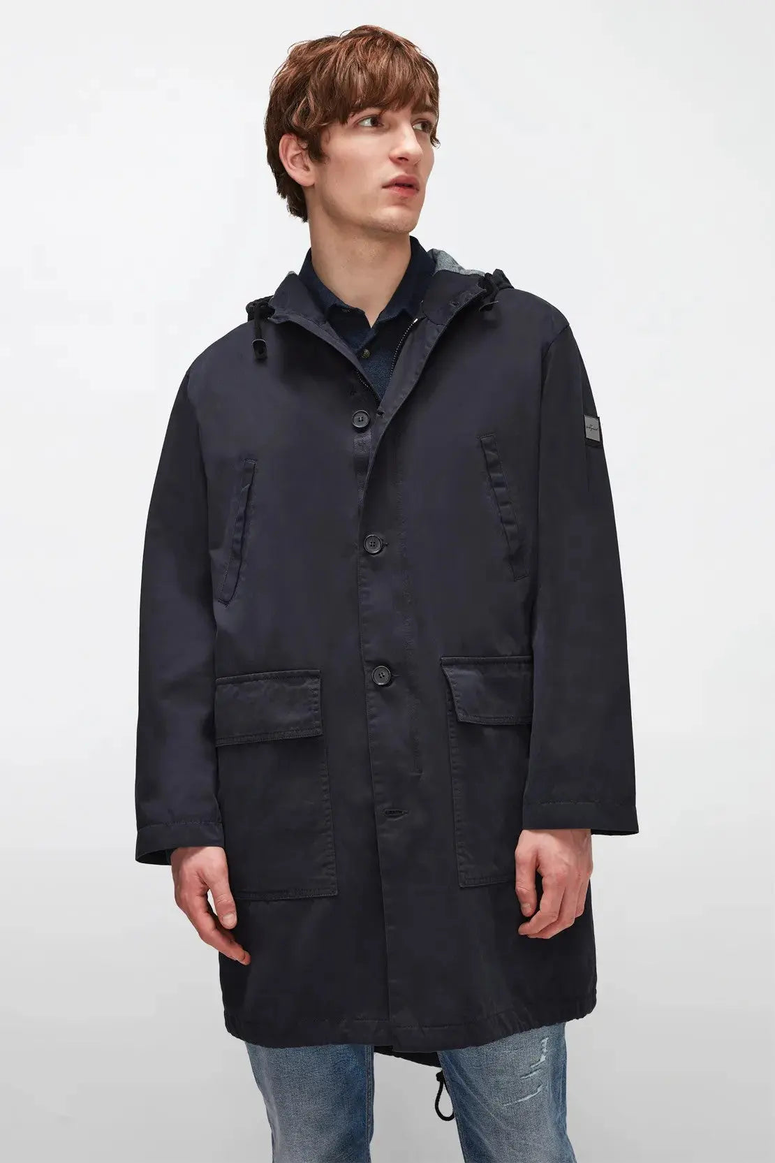 Parka Coat Cotton Navy - BEVAVA