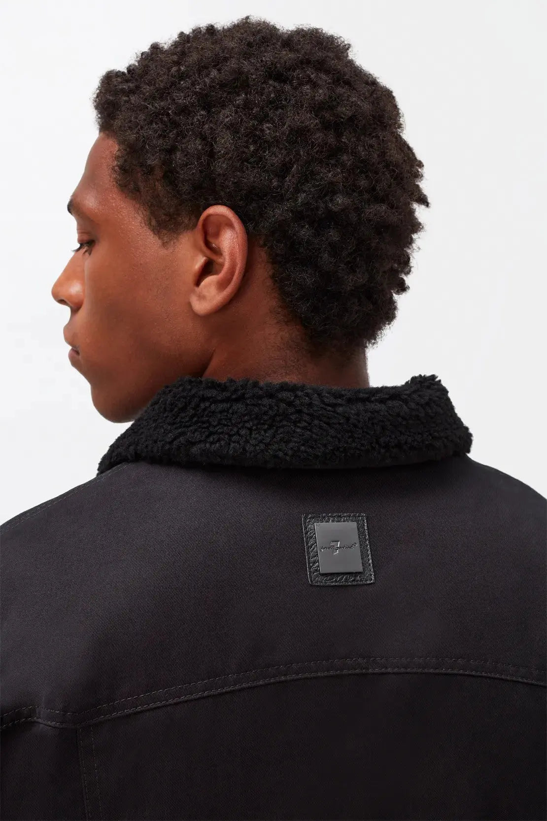 Western Trucker Cotton With Fake Fur Black - BEVAVA