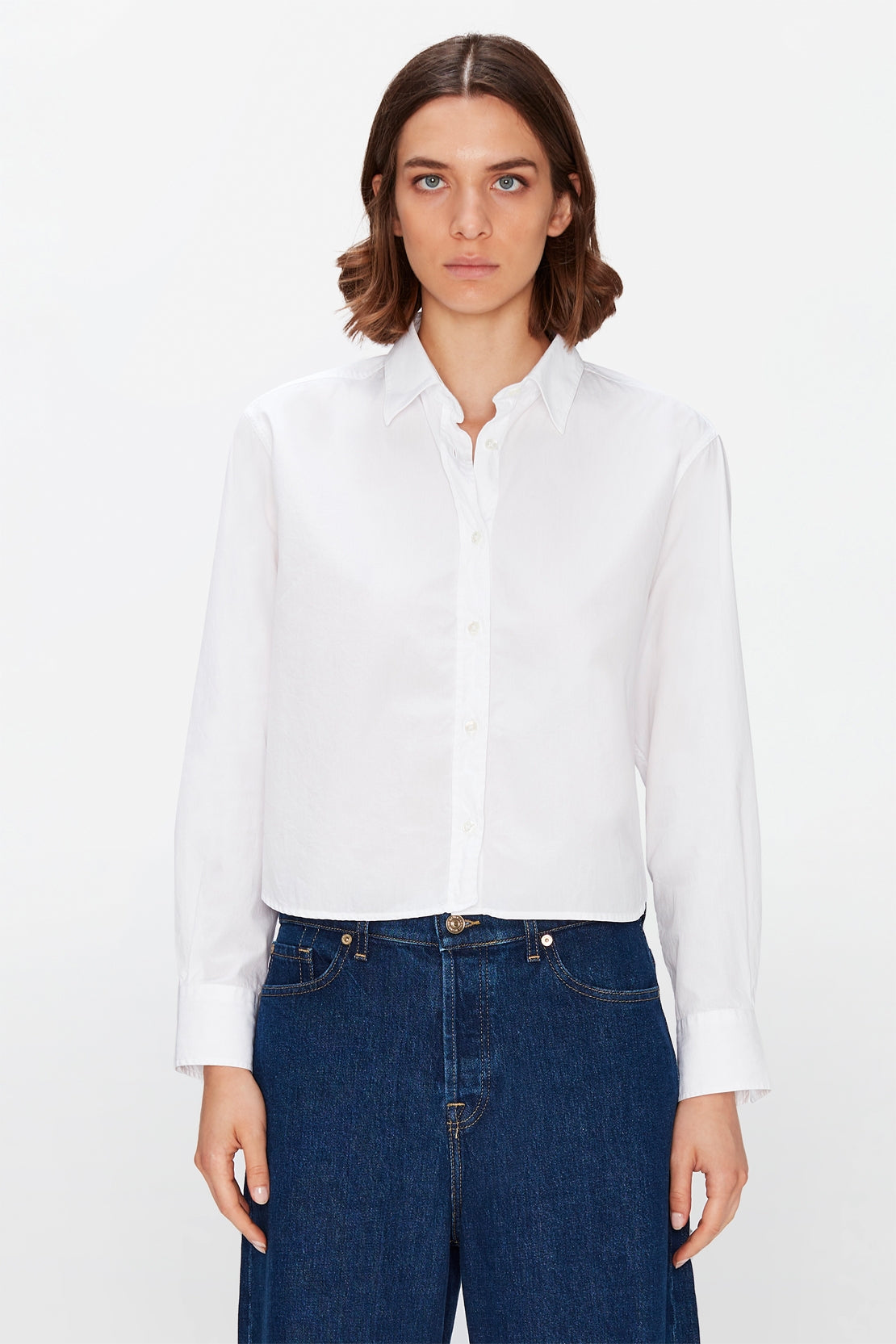 Cropped Shirt Popeline Optic 7 For All Mankind
