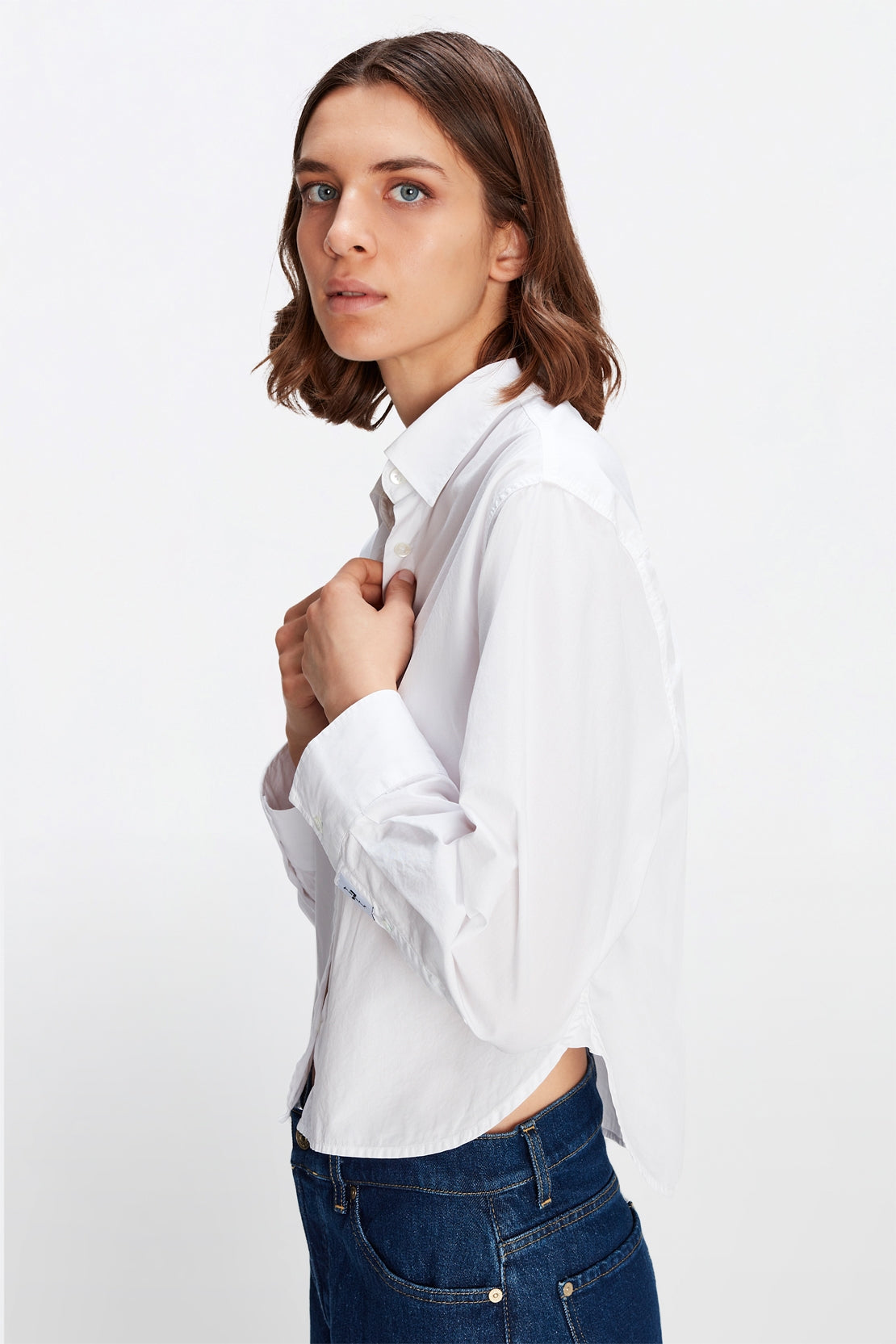 Cropped Shirt Popeline Optic 7 For All Mankind