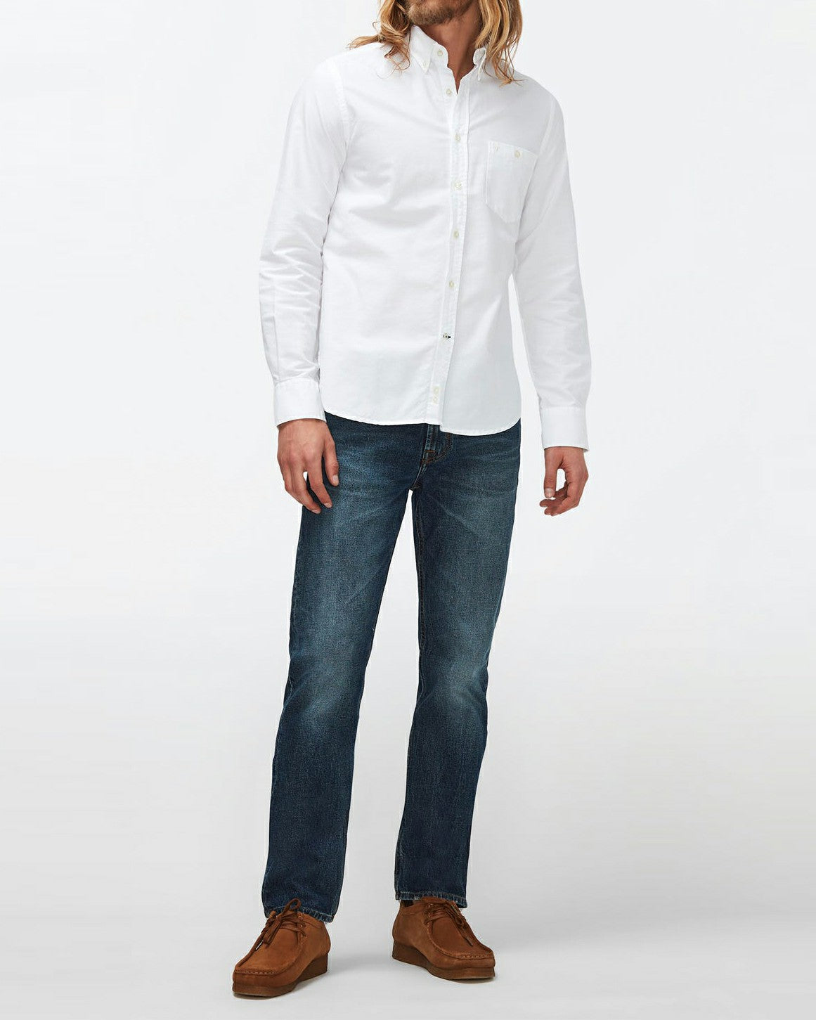 Button Down Shirt Oxford White 7 For All Mankind