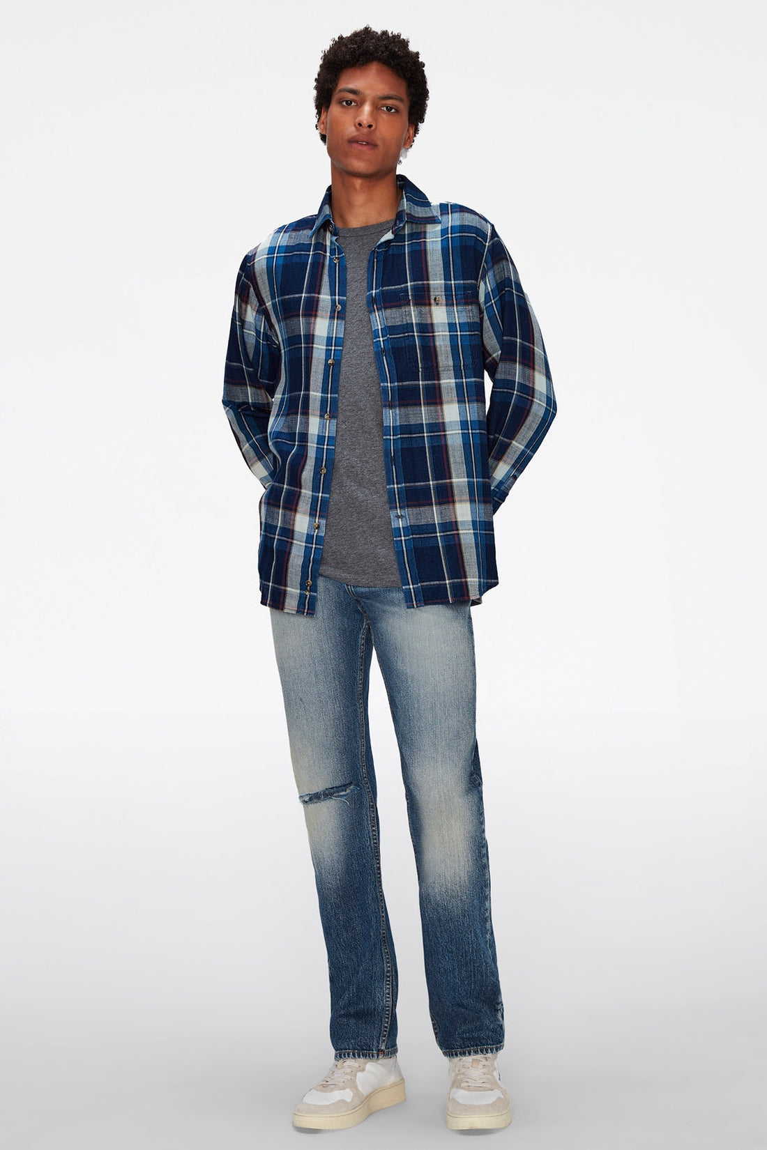 One Pocket Shirt Cotton True Indigo 7 For All Mankind