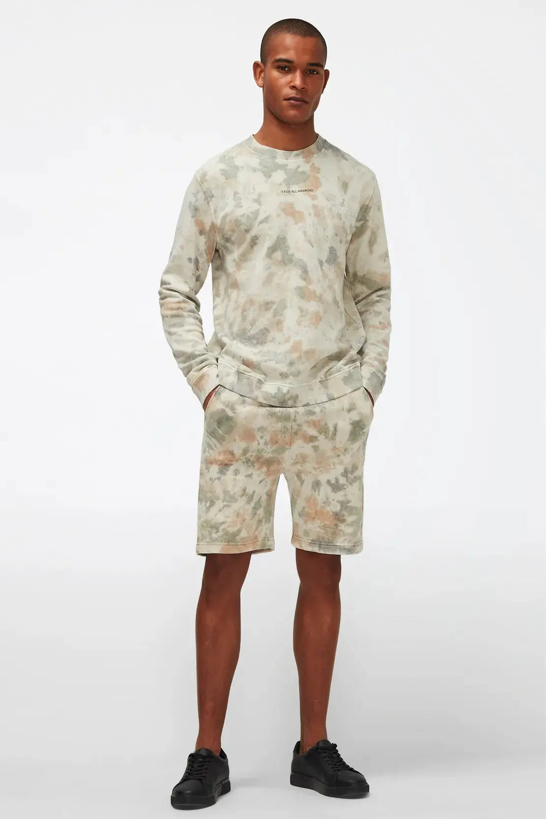 Sweatshirt Mineral Dye Camo Multicolour - BEVAVA