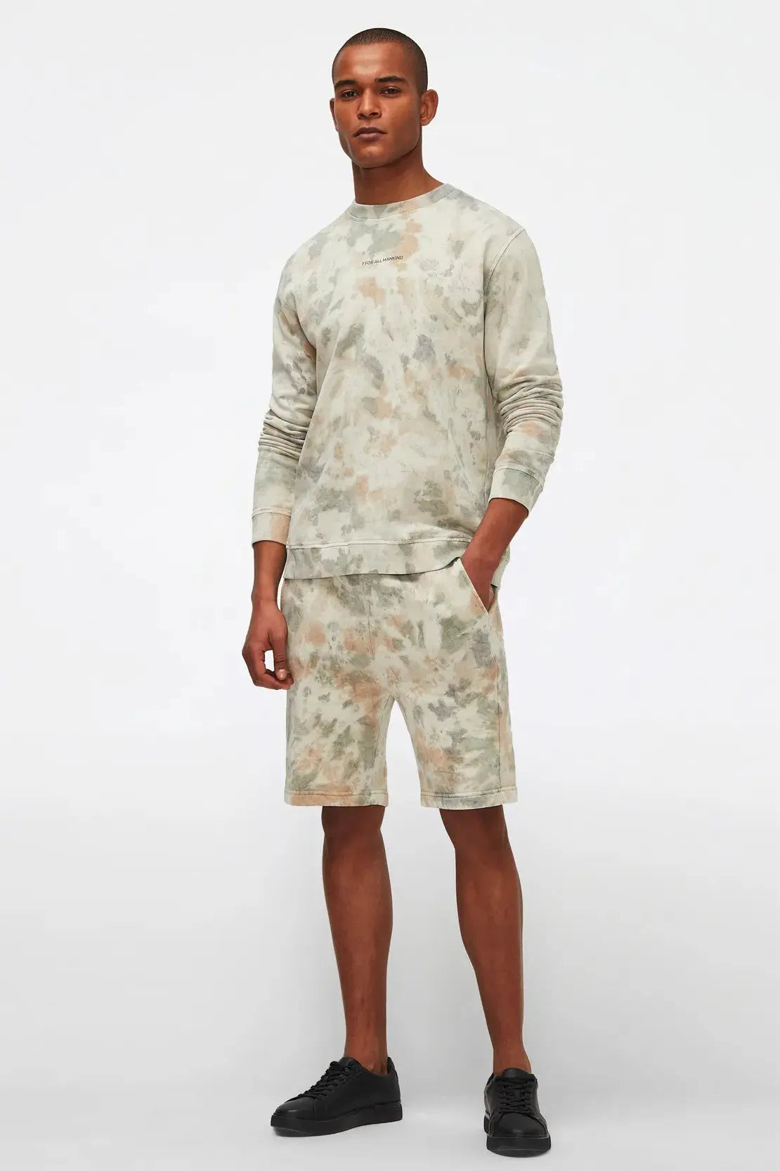 Sweatshirt Mineral Dye Camo Multicolour - BEVAVA