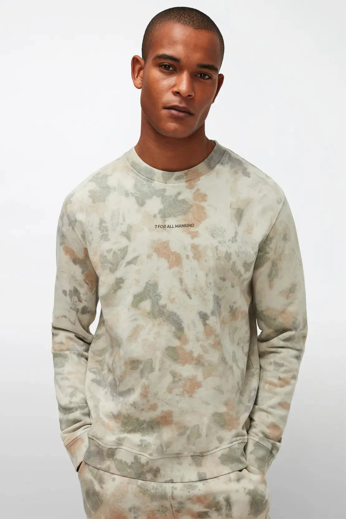 Sweatshirt Mineral Dye Camo Multicolour - BEVAVA