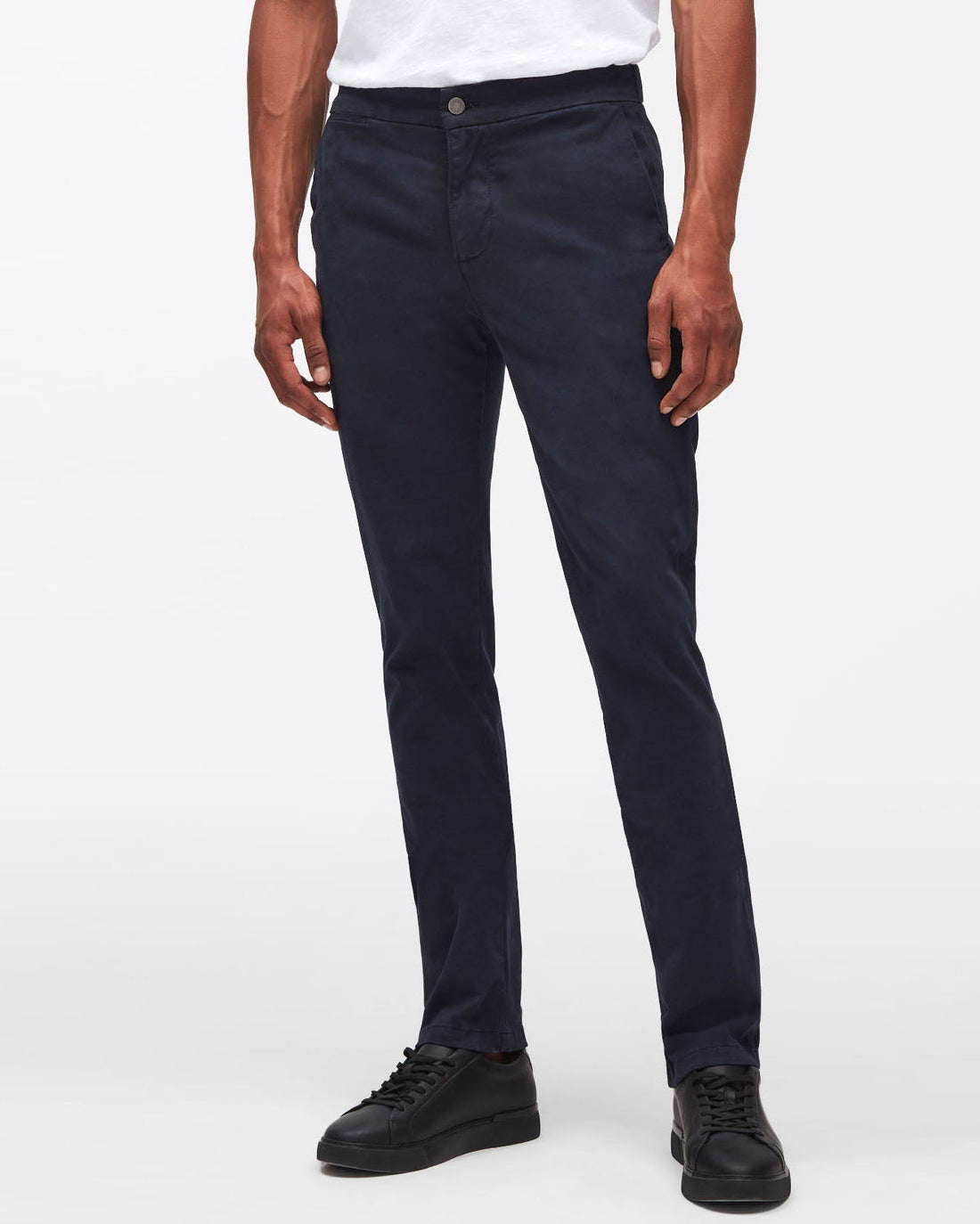Dark Blue Hybrid Tapered Chino Luxe Performance Sateen Navy 7 For All Mankind