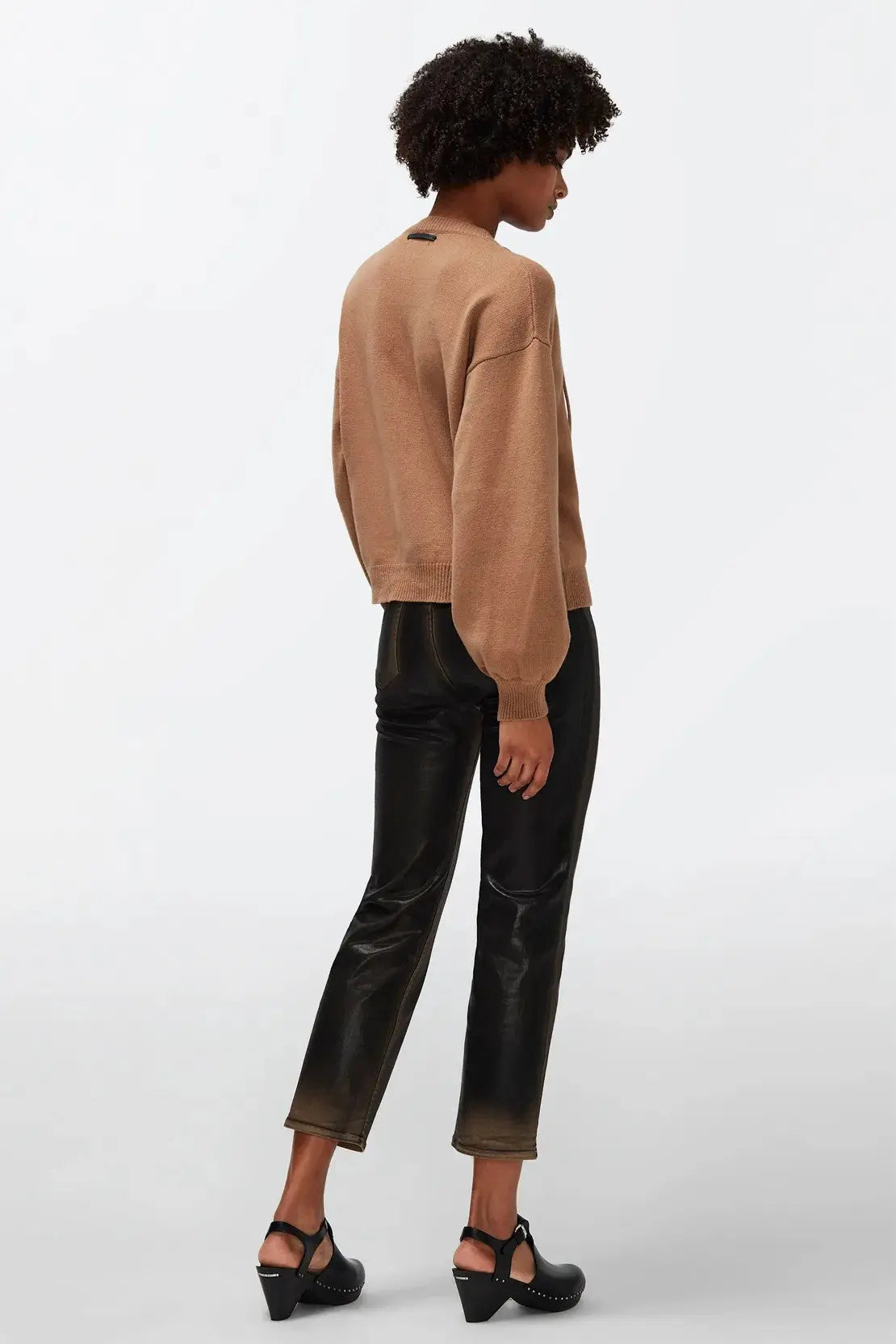 Lace Sweat Cashmere Wool Camel - BEVAVA