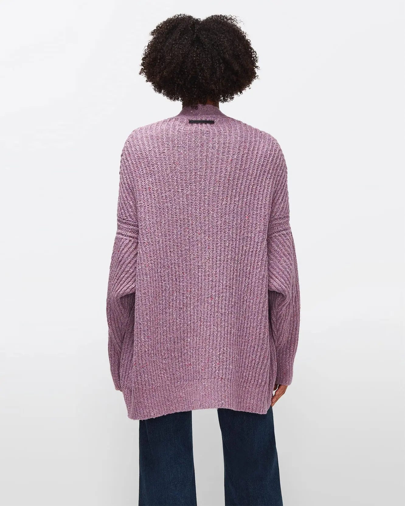 Speckled Cardigan Recycled Wool Iris - BEVAVA