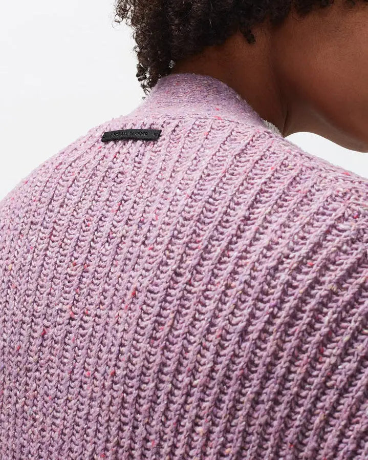 Speckled Cardigan Recycled Wool Iris - BEVAVA