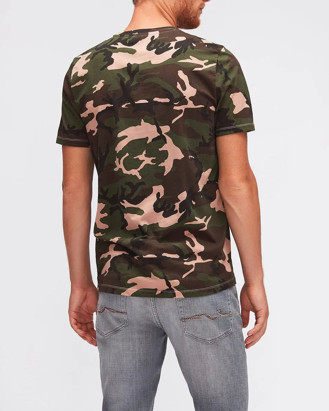 Multi-Color T-Shirt Camu Overdyed Army/Pink - BEVAVA