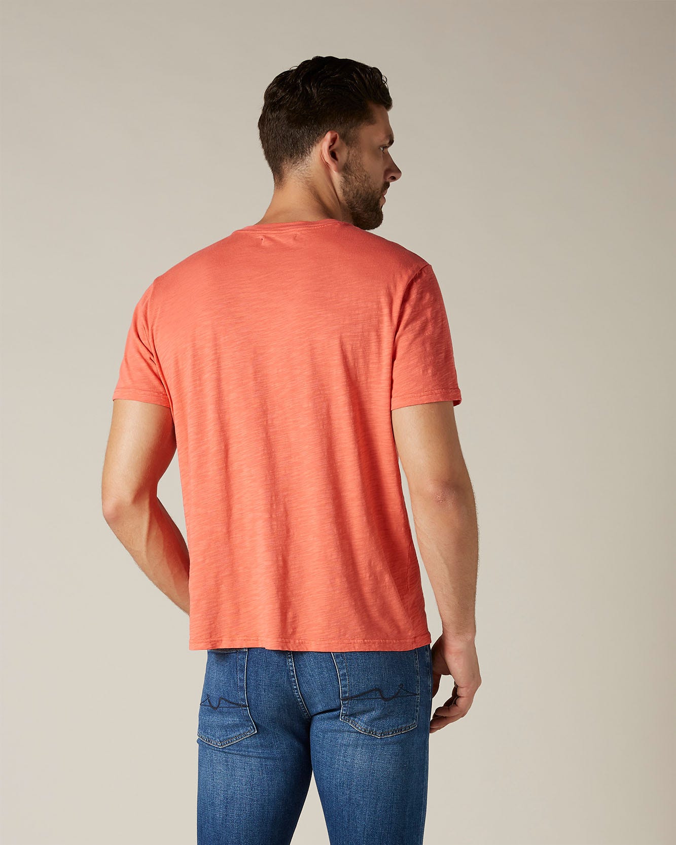 Orange T-SHIRT Slub Coral 7 For All Mankind