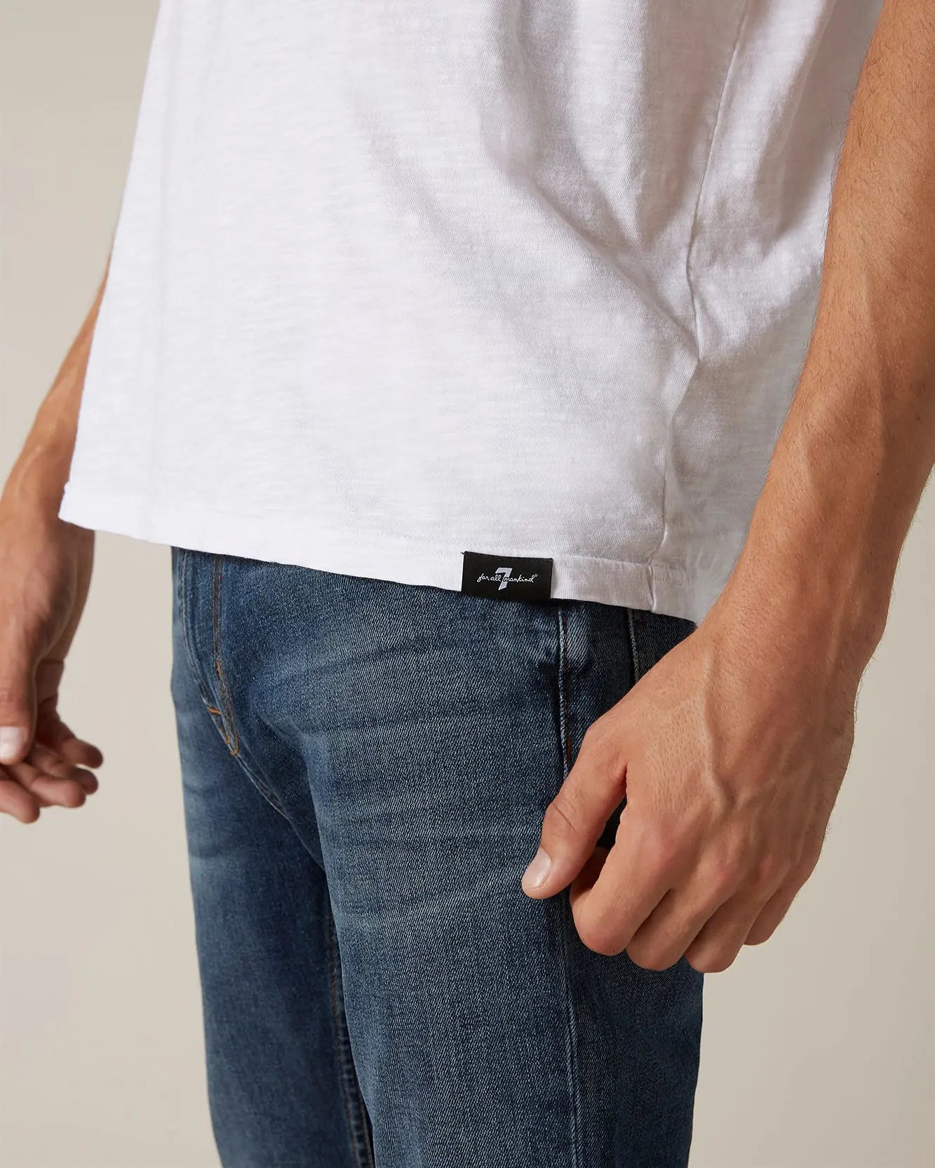 White T-SHIRT Slub White - BEVAVA