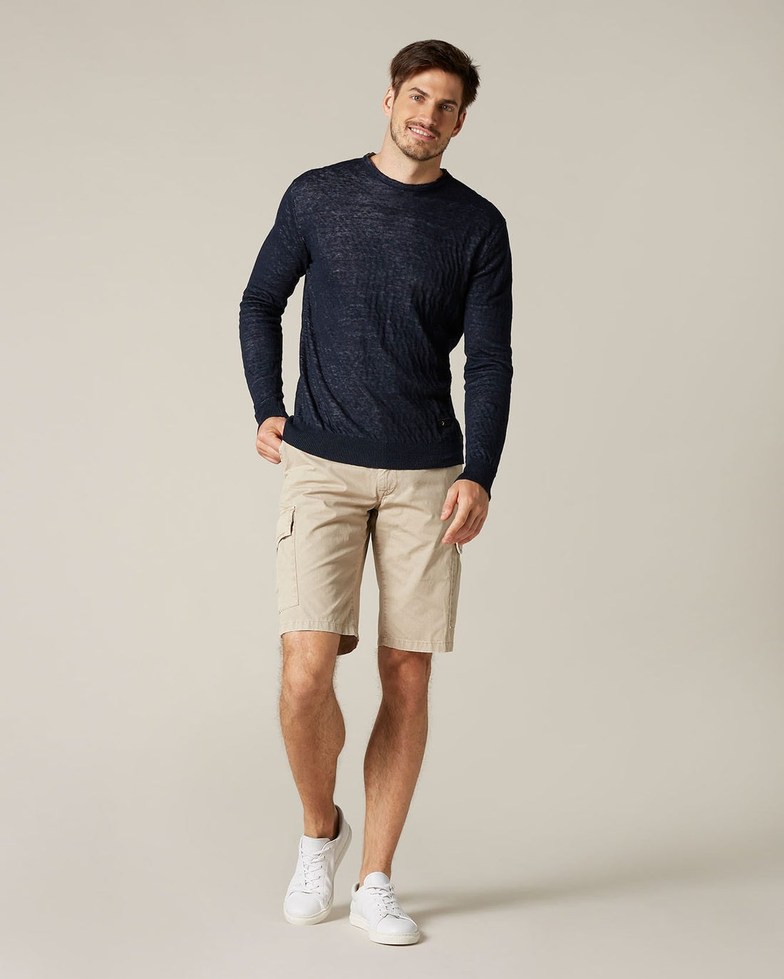 Beige Cargo Short Light Weight Colors Beige 7 For All Mankind