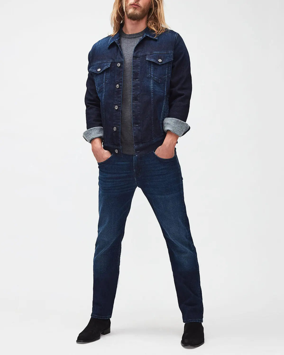 Dark Blue Perfect Jacket Cashmere Dark Blue - BEVAVA