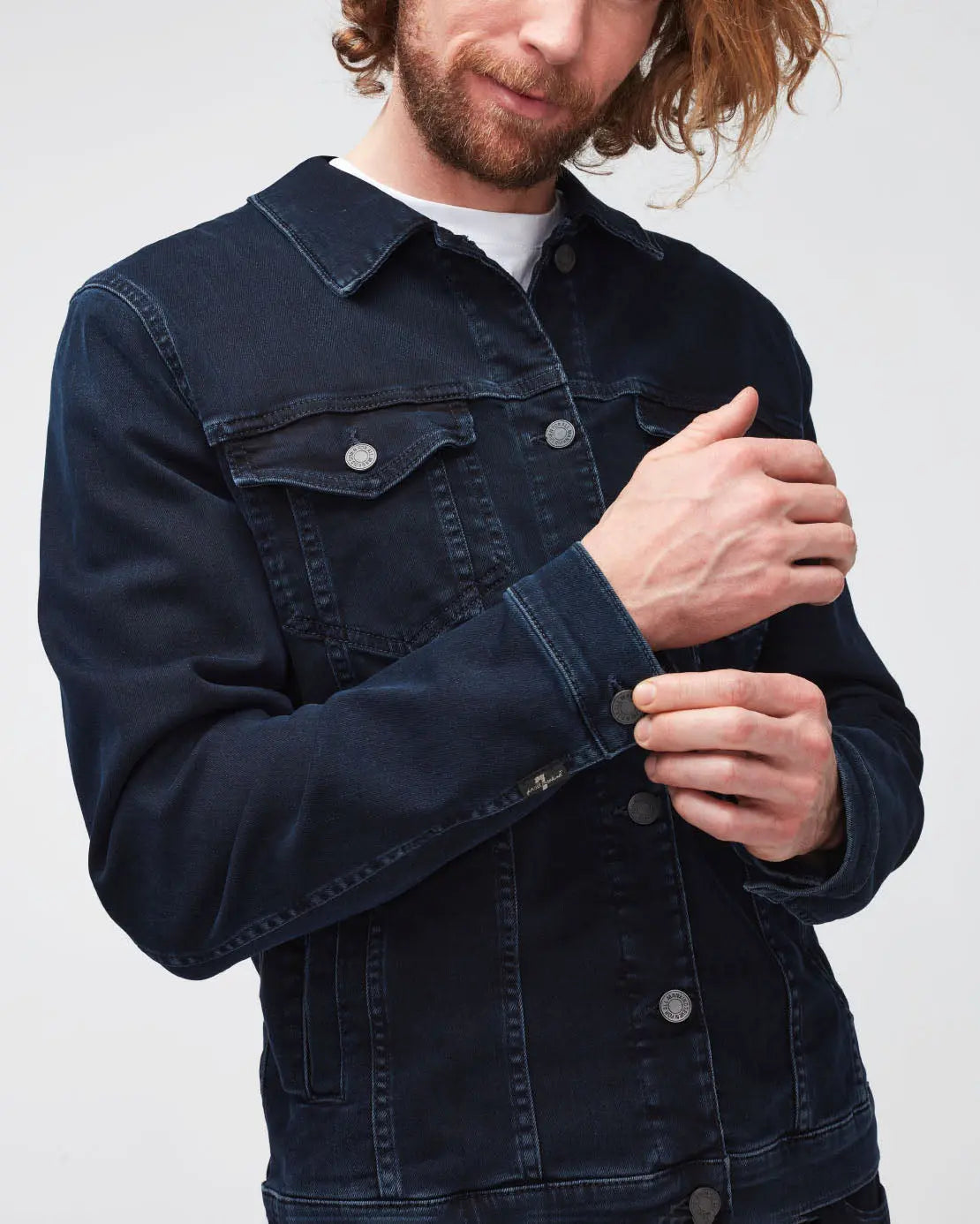 Dark Blue Perfect Jacket Luxe Performance Eco Blue Black - BEVAVA