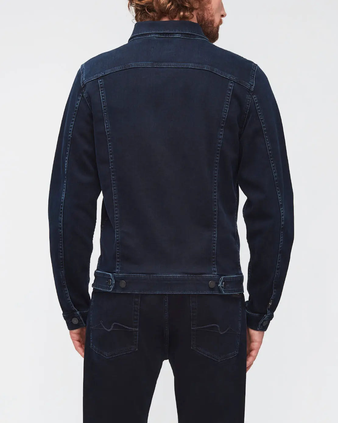 Dark Blue Perfect Jacket Luxe Performance Eco Blue Black - BEVAVA