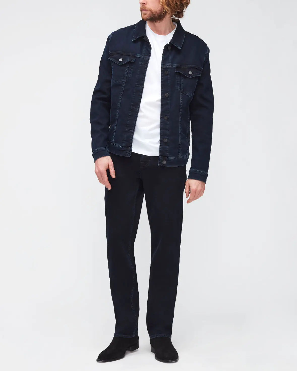 Dark Blue Perfect Jacket Luxe Performance Eco Blue Black - BEVAVA